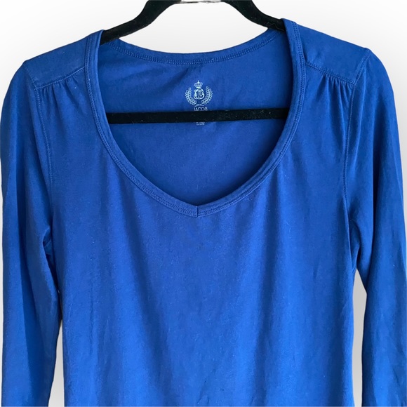 2 for $20 Jacob Blue Long Sleeve Stretch Cotton T-shirt Size Large - Picture 2 of 9